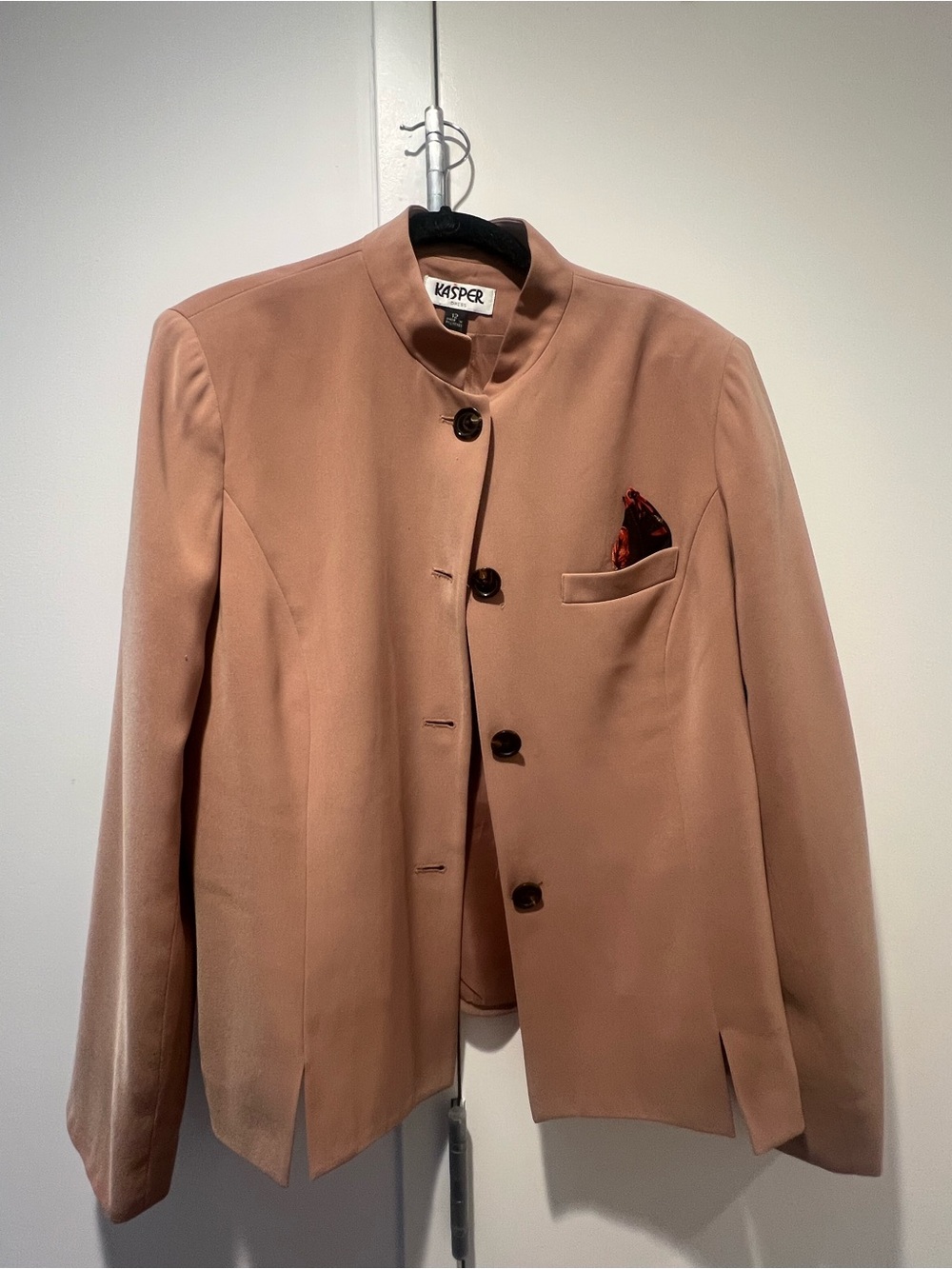 Mandarin Collar Jacket in Tan